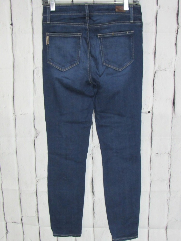 Paige Women Jeans Size 27 Blue Hoxton Ankle Mid Rise Faded Original Denim - Picture 2 of 4